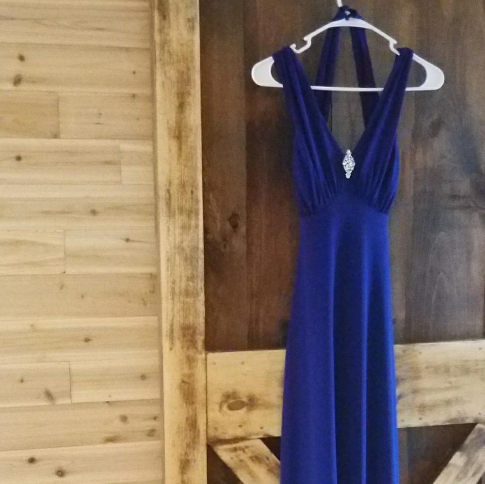 Royal Blue floor length formal dress